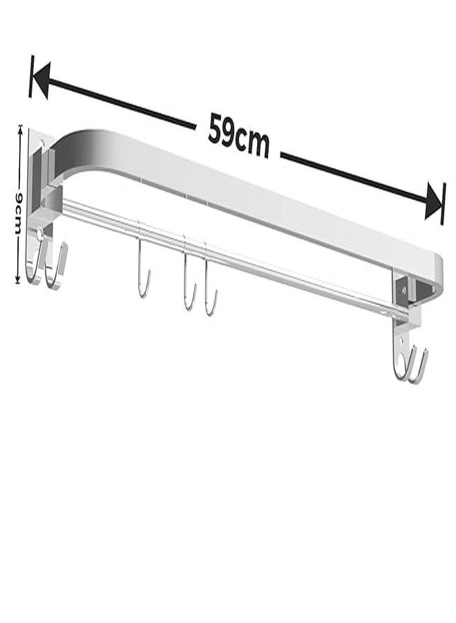 SUNDRY 24" INCHES Star Towel Rod. Glossy Finish with LN Fitting for Premium Look. High Value Product Towel Rod for Bathroom Fittings, Silver - Image 3